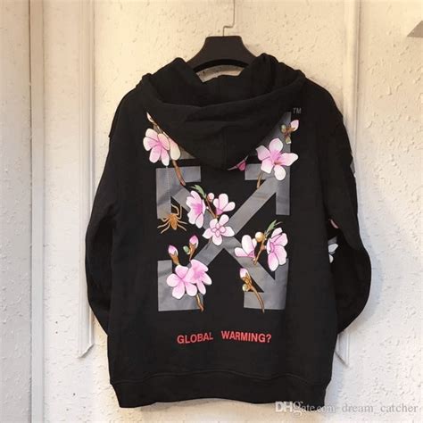 fake off white cherry blossom hoodie